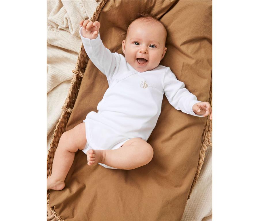 Otroški unisex body na preklop, 2 kosa