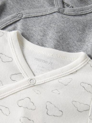 Otroški unisex body na preklop, 2 kosa