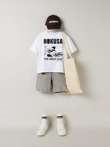 Otroška majica za fante Mesh Hokusai
