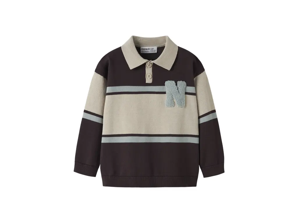 Fantovski pleteni polo pulover Ral