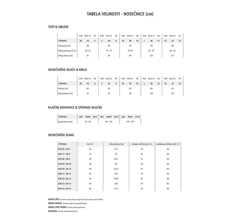 Hlačne nogavice za nosečnice Sabrina, 2